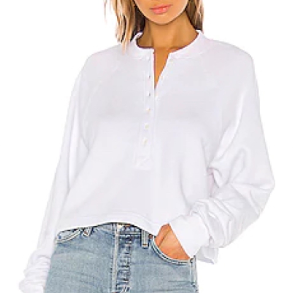 Marissa Web So Uptight Plunge Henley Sweatshirt
